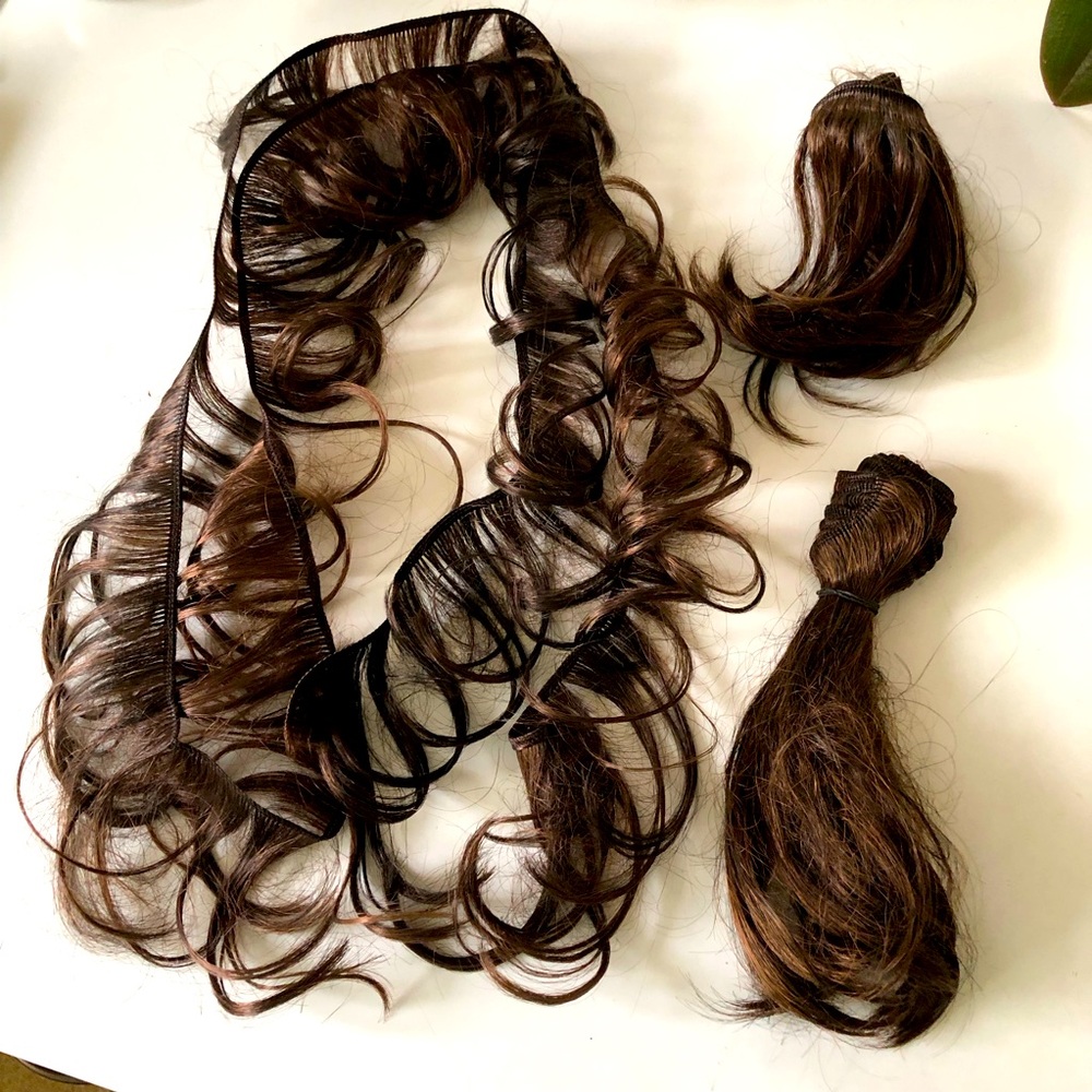 3 hair extensions Brown